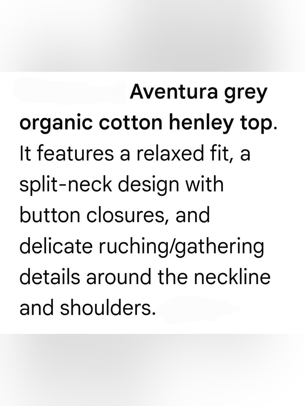 Aventura Organic Cotton V Neck Shortsleeve Tee. Size L - Picture 7 of 7